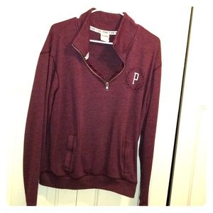 VS Pink half-zip pullover